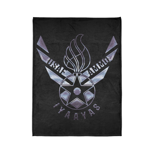 USAF AMMO Pisspot Combined With Shiny Chrome AF Vector Logo IYAAYAS Soft Polyester 60" x 80" Blanket