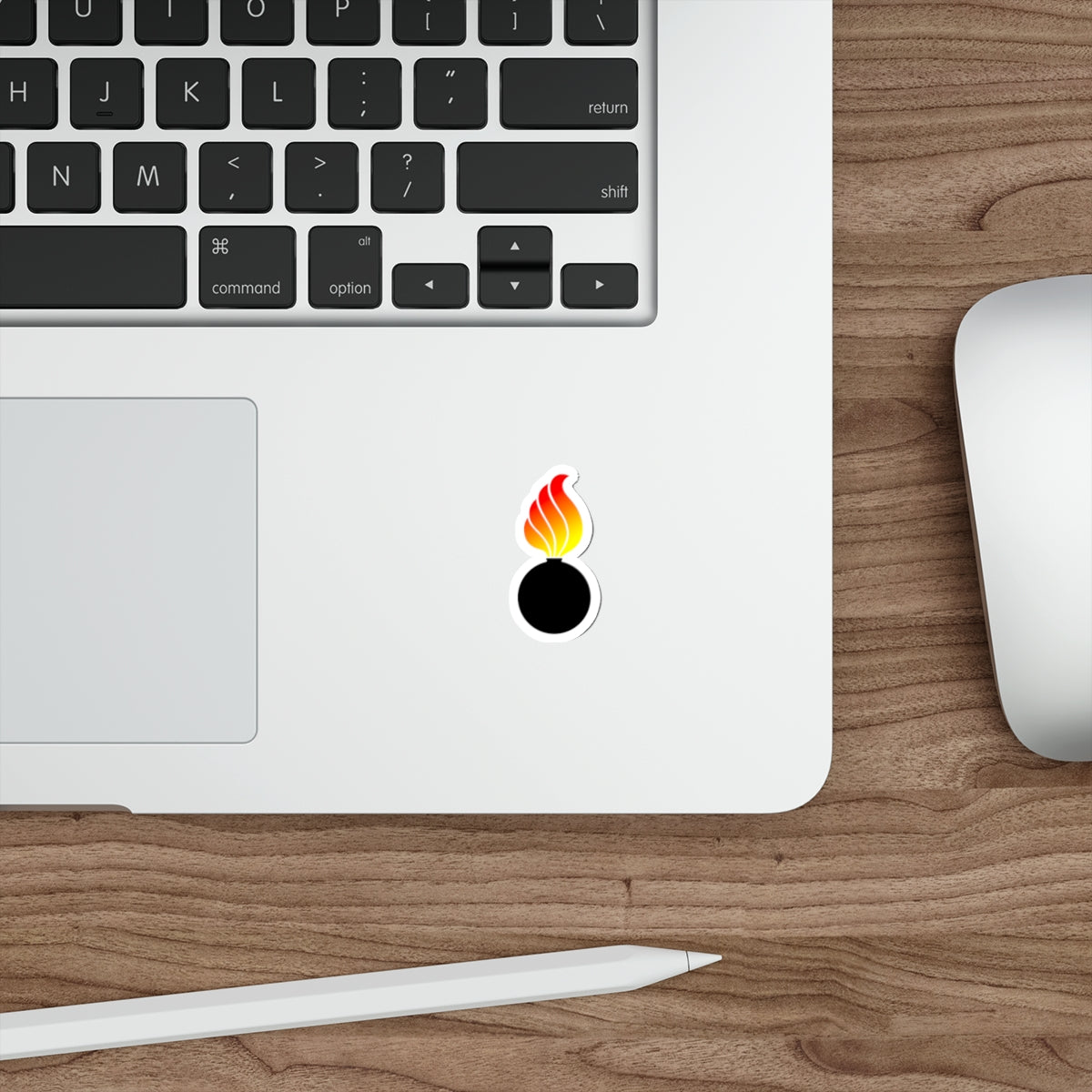Basic AMMO Pisspot With Gradient Flame Outdoor and Indoor Vinyl Kiss Cut Stickers