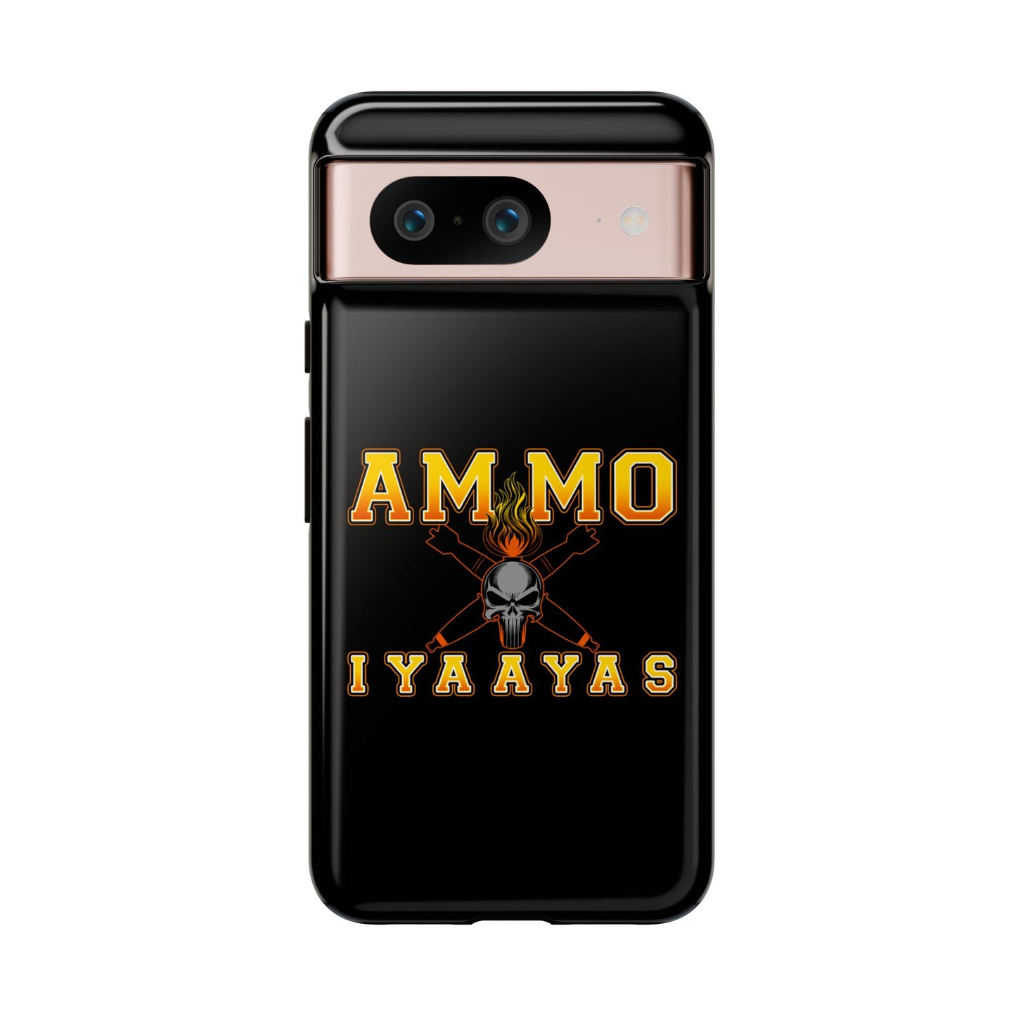 USAF AMMO Flaming Skull Pisspot and Crossed Bombs IYAAYAS Logo Tough Cases