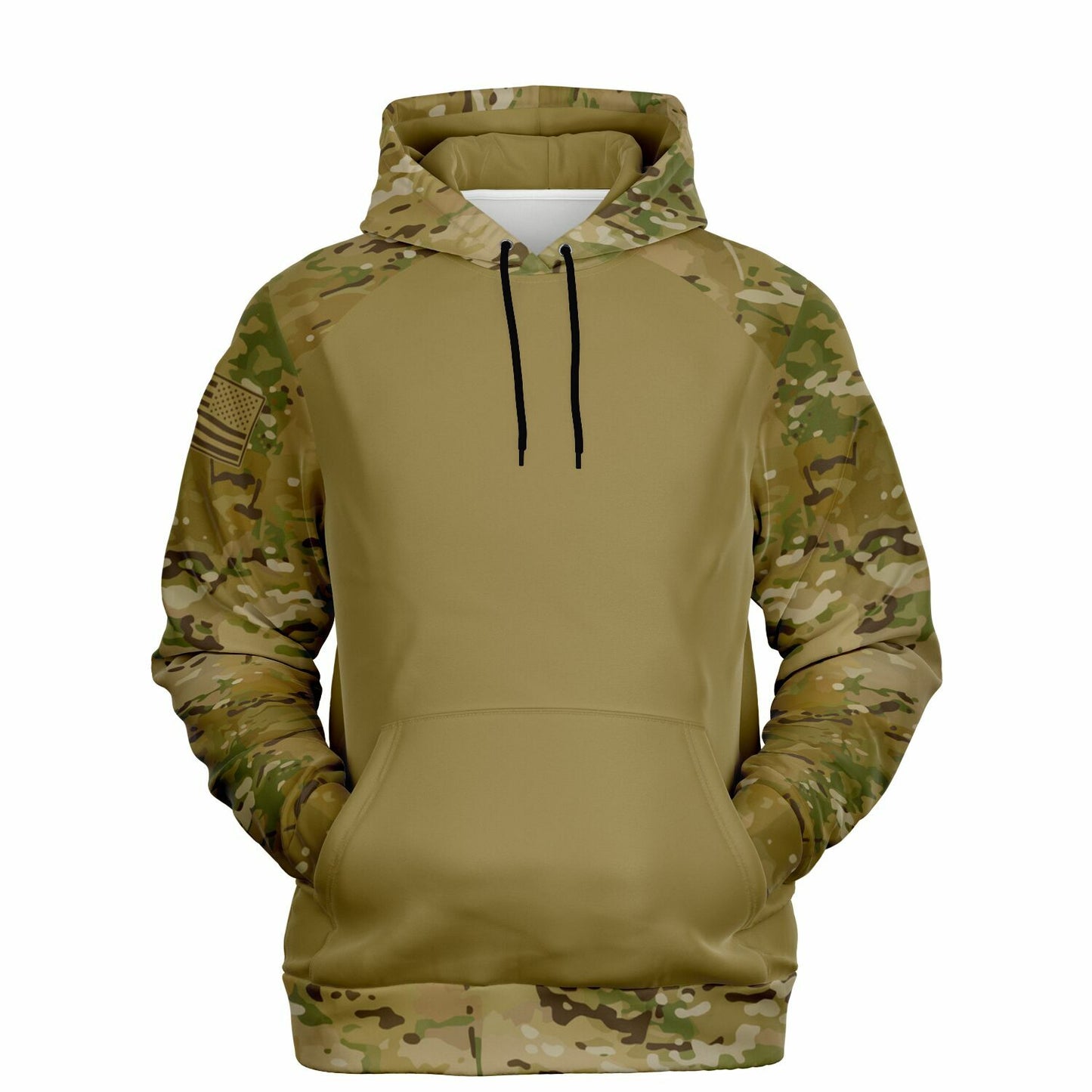 OCP Pattern American Flag Right Sleeve Stars Forward Style Fashion Hoodie - All Over Print