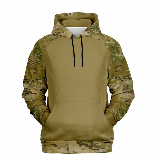 OCP Pattern American Flag Right Sleeve Stars Forward Style Fashion Hoodie - All Over Print