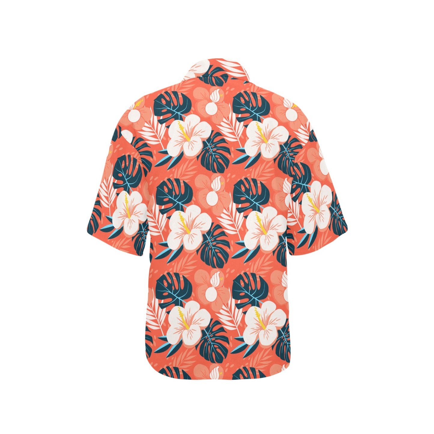 USAF AMMO Flowers Leaves and Pisspots Orange Background Womens Hawaiian Shirt