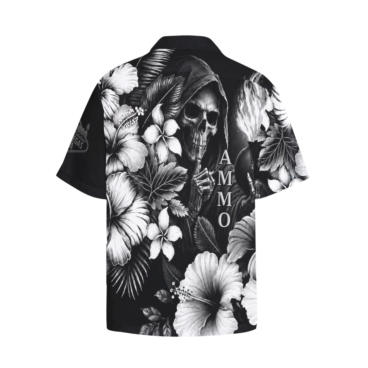 USAF AMMO Flowers Grim Reaper LV AVA Pisspot Hawaiian Shirt With Left Chest Pocket