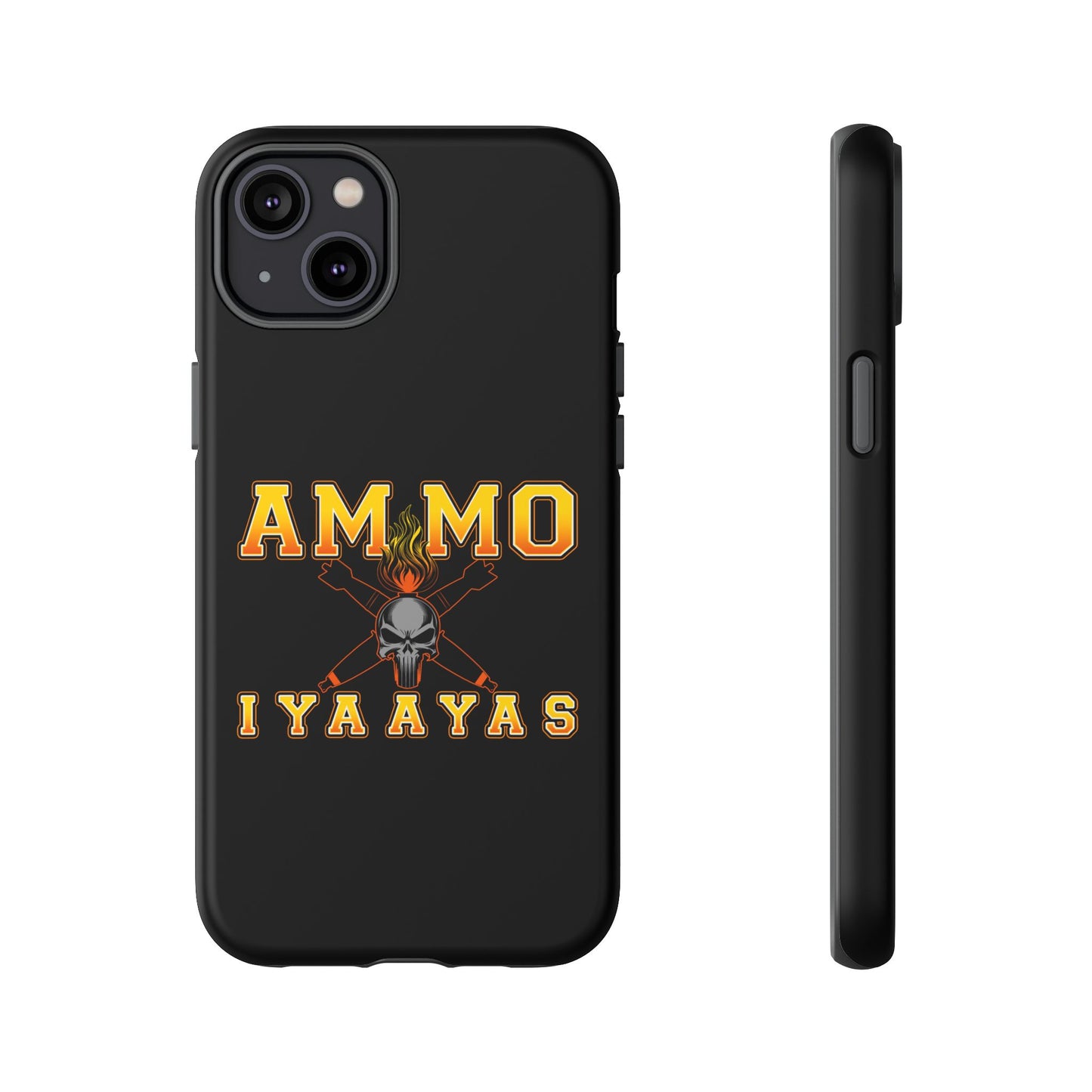 USAF AMMO Flaming Skull Pisspot and Crossed Bombs IYAAYAS Logo Tough Cases