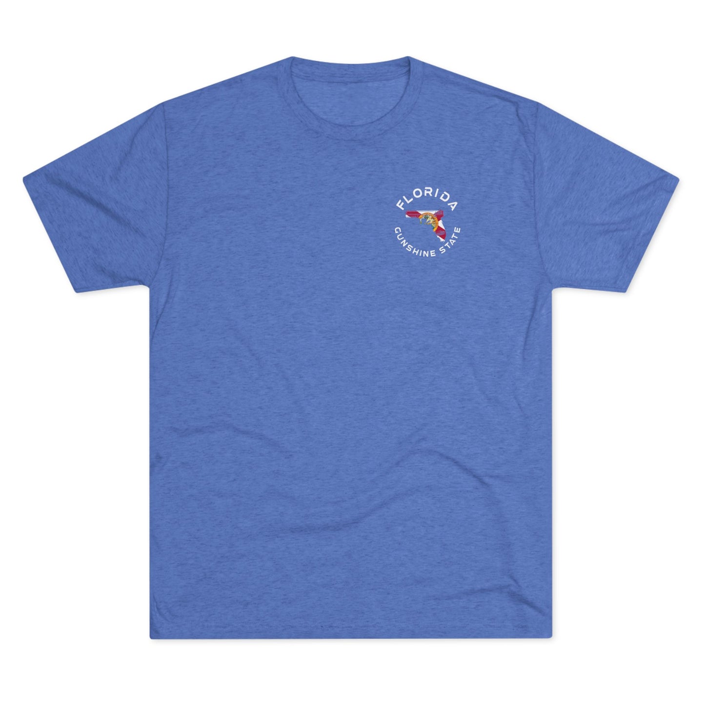 Florida Home of the Gunshine State aka the Land of Mess Around and Find Out American and Florida Flag Unisex Tri-Blend Crew Tee