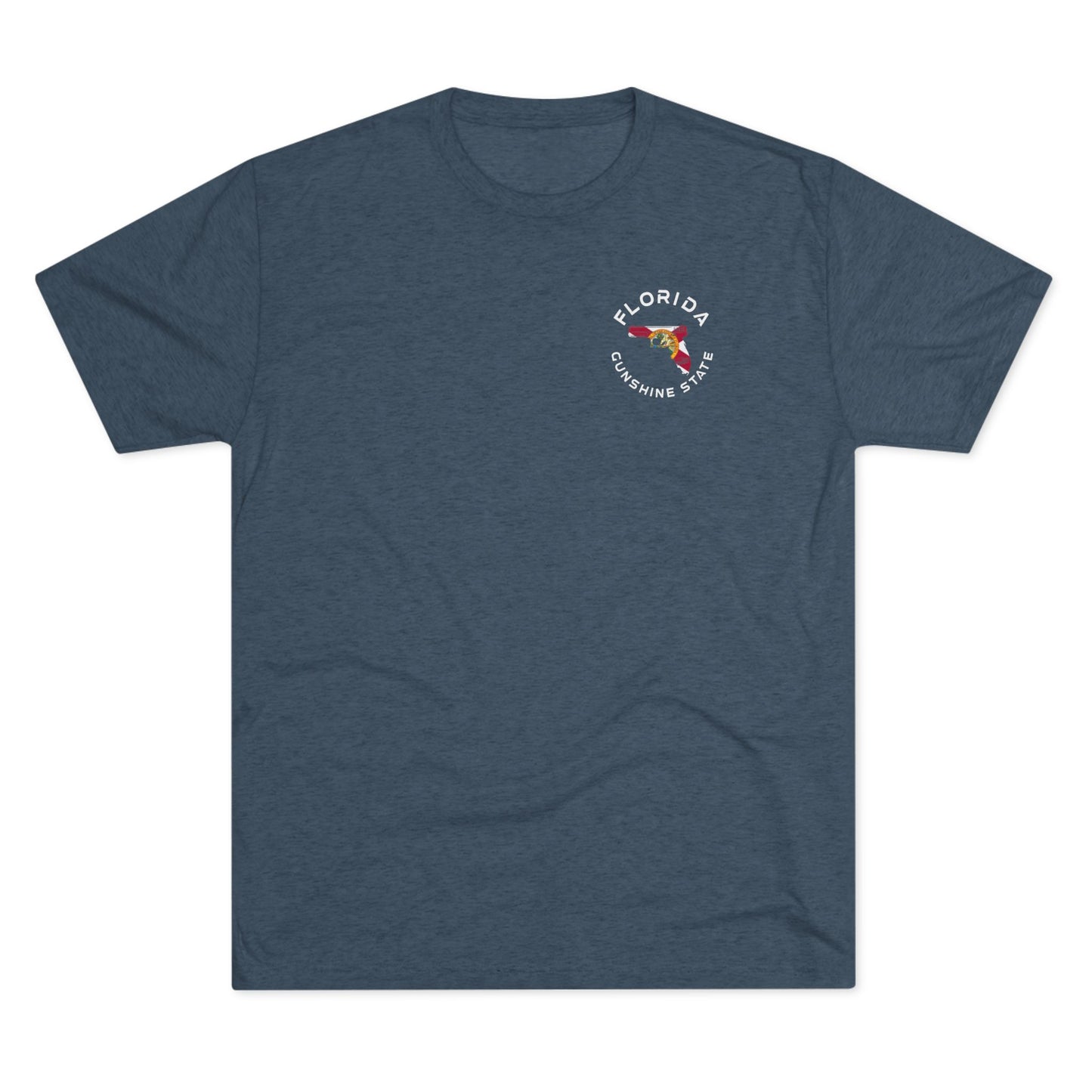 Florida Home of the Gunshine State aka the Land of Mess Around and Find Out American and Florida Flag Unisex Tri-Blend Crew Tee