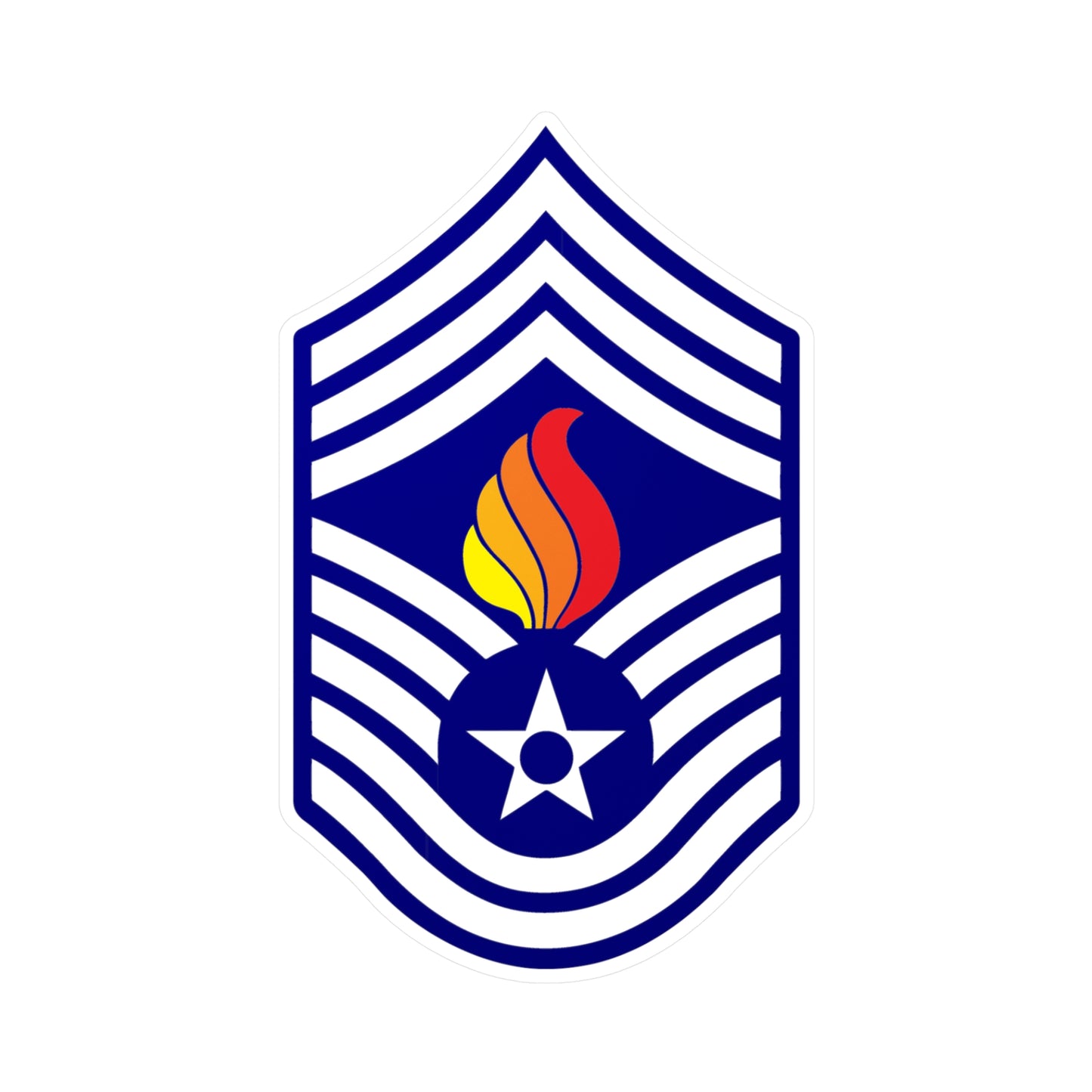 USAF AMMO Chief Master Sergeant CMSgt E-9 Rank Color Kiss-Cut Vinyl Indoor and Outdoor Decals