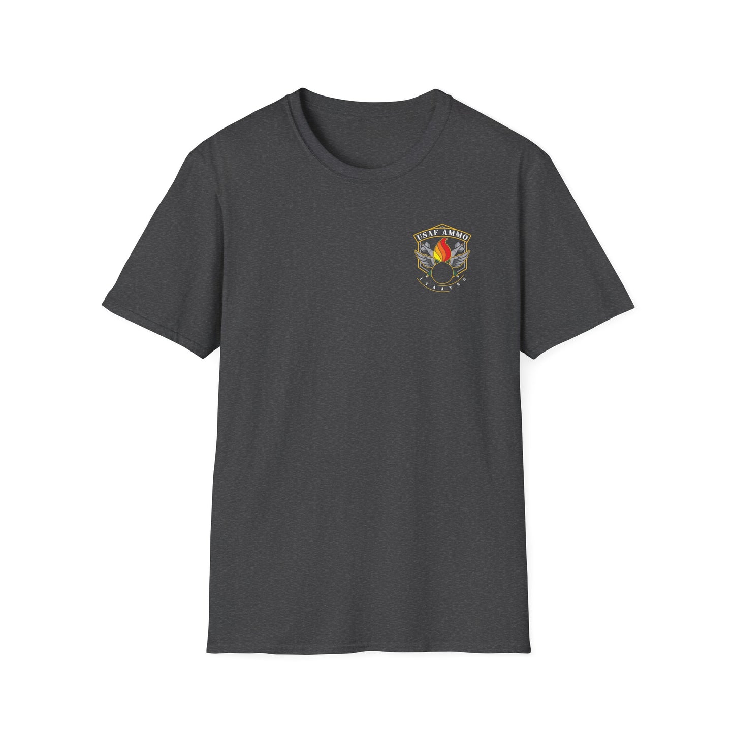 USAF AMMO Pisspot Bombs Wings IYAAYAS Logo Unisex Softstyle T-Shirt