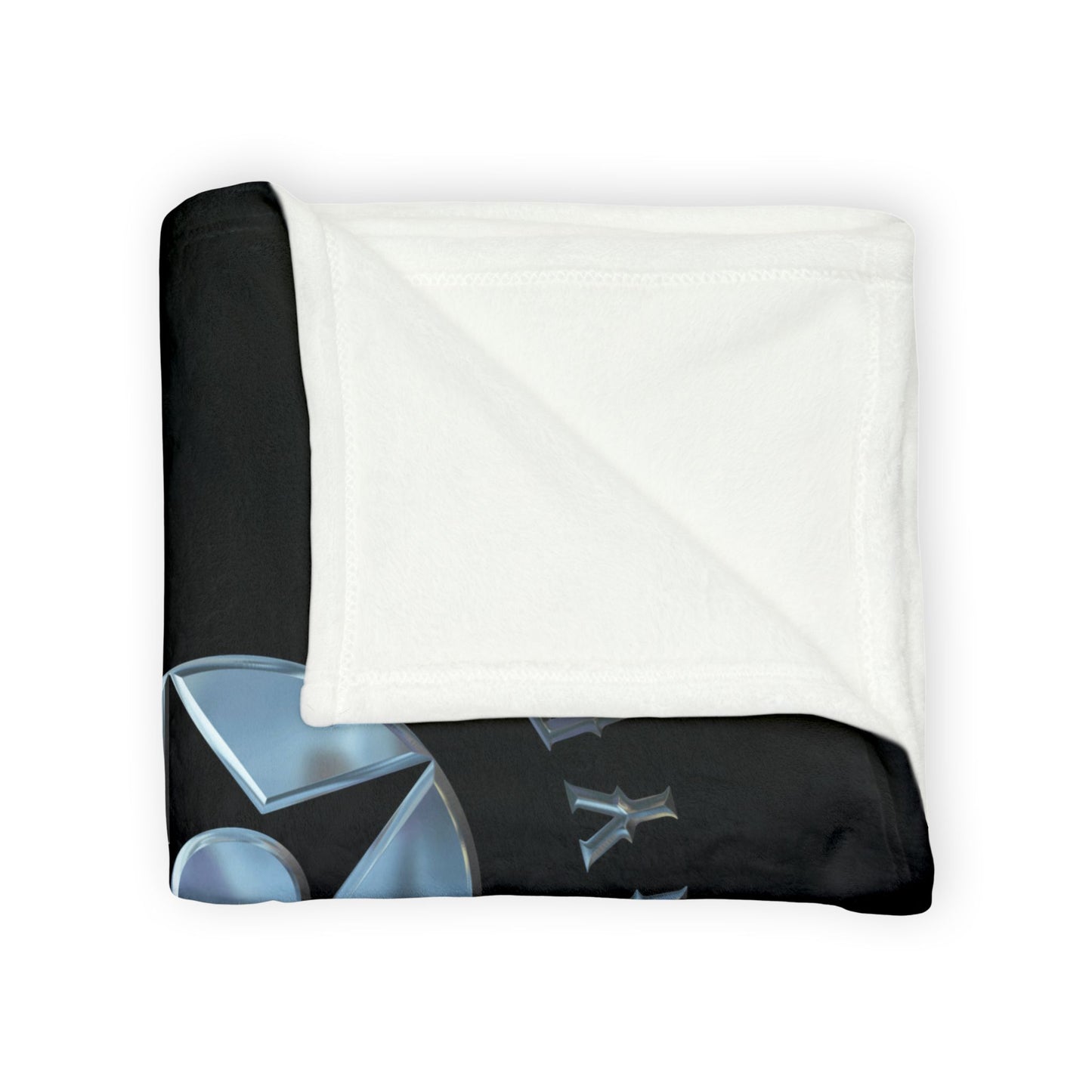 Shiny Chrome Hap Arnold Air Force Logo Combined With Pisspot USAF AMMO IYAAYAS Soft Polyester 30" x 40" Blanket