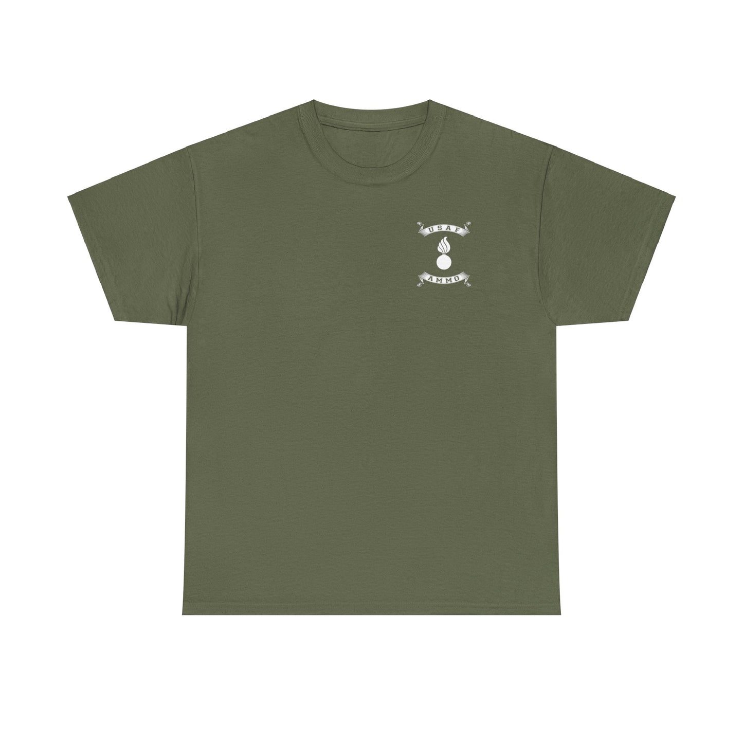 USAF AMMO Punisher Pisspot Crossed GBU-28 Bombs Eagle Wings Giving No Quarter to Enemy Unisex Heavy Cotton Tee