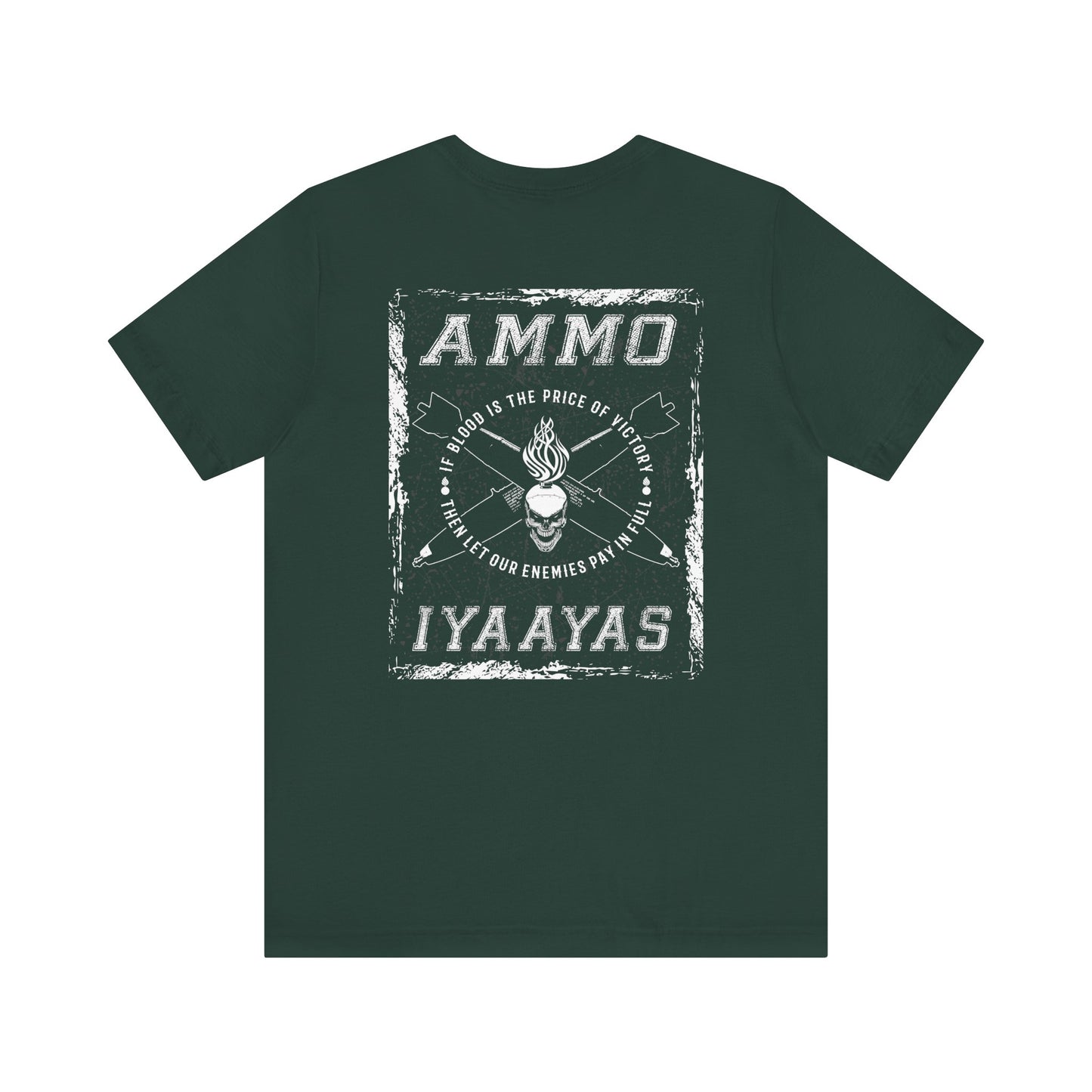 USAF AMMO Skull Flames Bombs Crossed Pisspot Grunge Framed Men's Gift T-Shirt