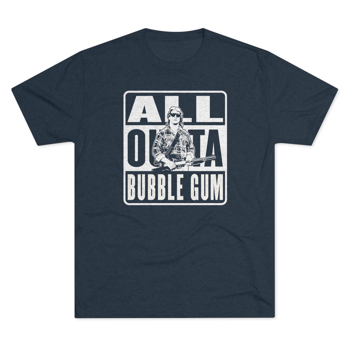 All Outta Bubblegum Bank Scene Roddy Piper Unisex Tri-Blend Crew Tee