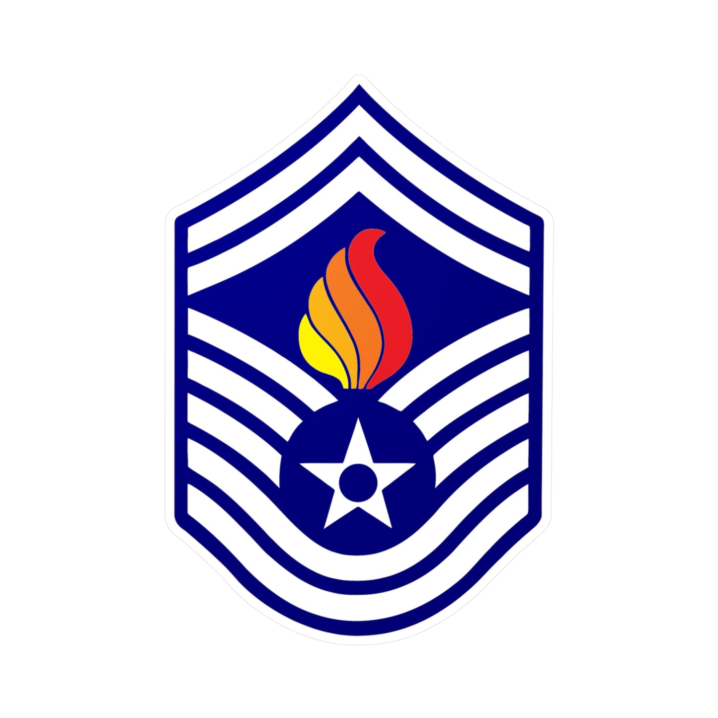 USAF AMMO Senior Master Sergeant SMSgt E-8 Rank Color Kiss-Cut Vinyl Indoor and Outdoor Decals