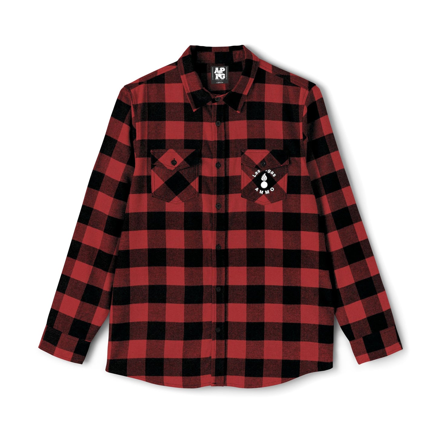 Gulf War II Veteran Las Vegas AVA USAF AMMO Pisspot Mens Long Sleeve Flannel Shirt