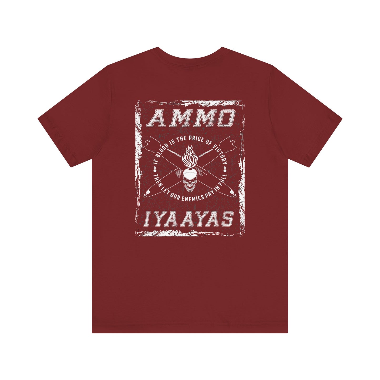 USAF AMMO Skull Flames Bombs Crossed Pisspot Grunge Framed Men's Gift T-Shirt