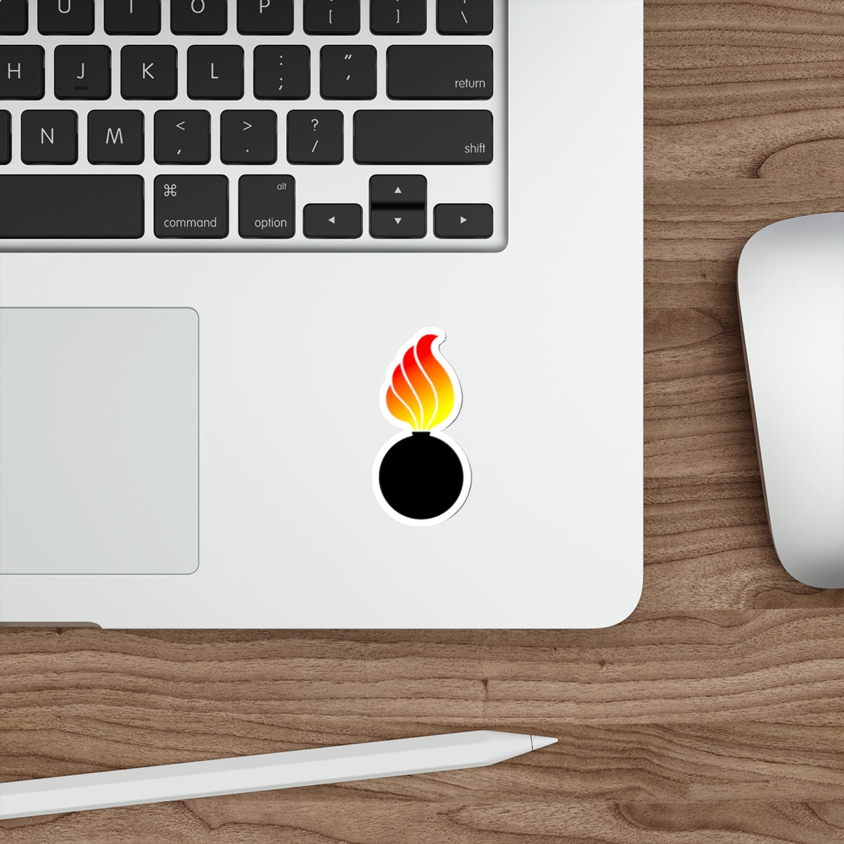 Basic AMMO Pisspot With Gradient Flame Outdoor and Indoor Vinyl Kiss Cut Stickers