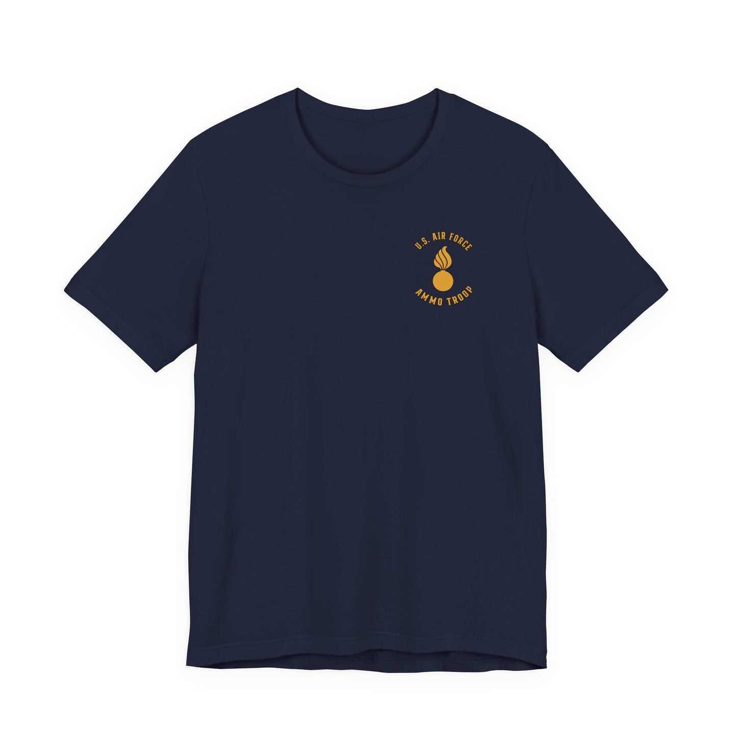 Muscular Eagle U. S. Air Force AMMO Troop holding pisspot American Flag Unisex Jersey Short Sleeve Tee