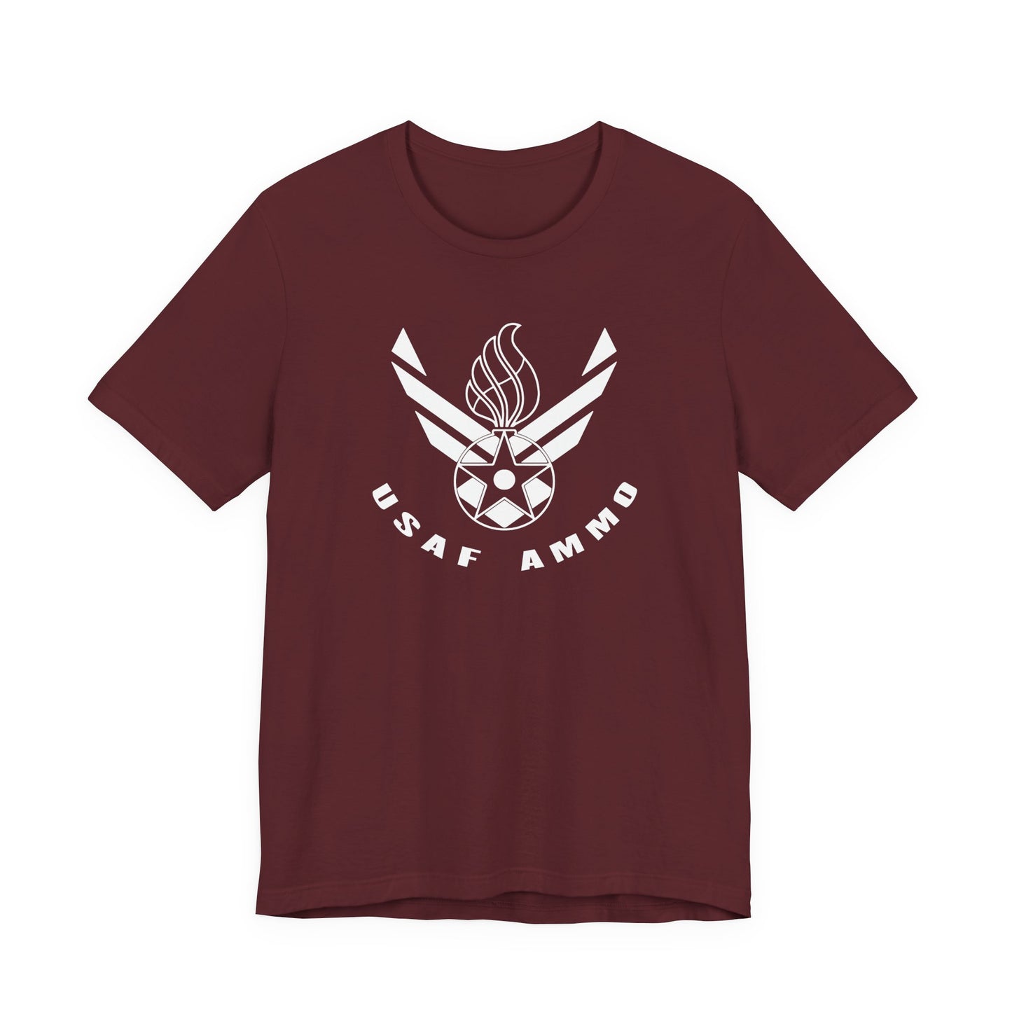AF Vector Combined With Pisspot Arched USAF AMMO Lower Text Unisex Jersey Short Sleeve Tee