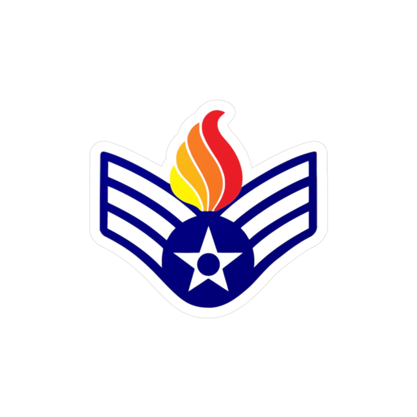 USAF AMMO Senior Airman SrA E-4 Rank Color Kiss-Cut Vinyl Indoor and Outdoor Decals