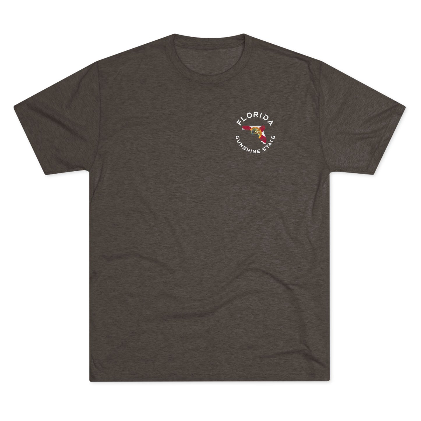 Florida Home of the Gunshine State aka the Land of Mess Around and Find Out American and Florida Flag Unisex Tri-Blend Crew Tee