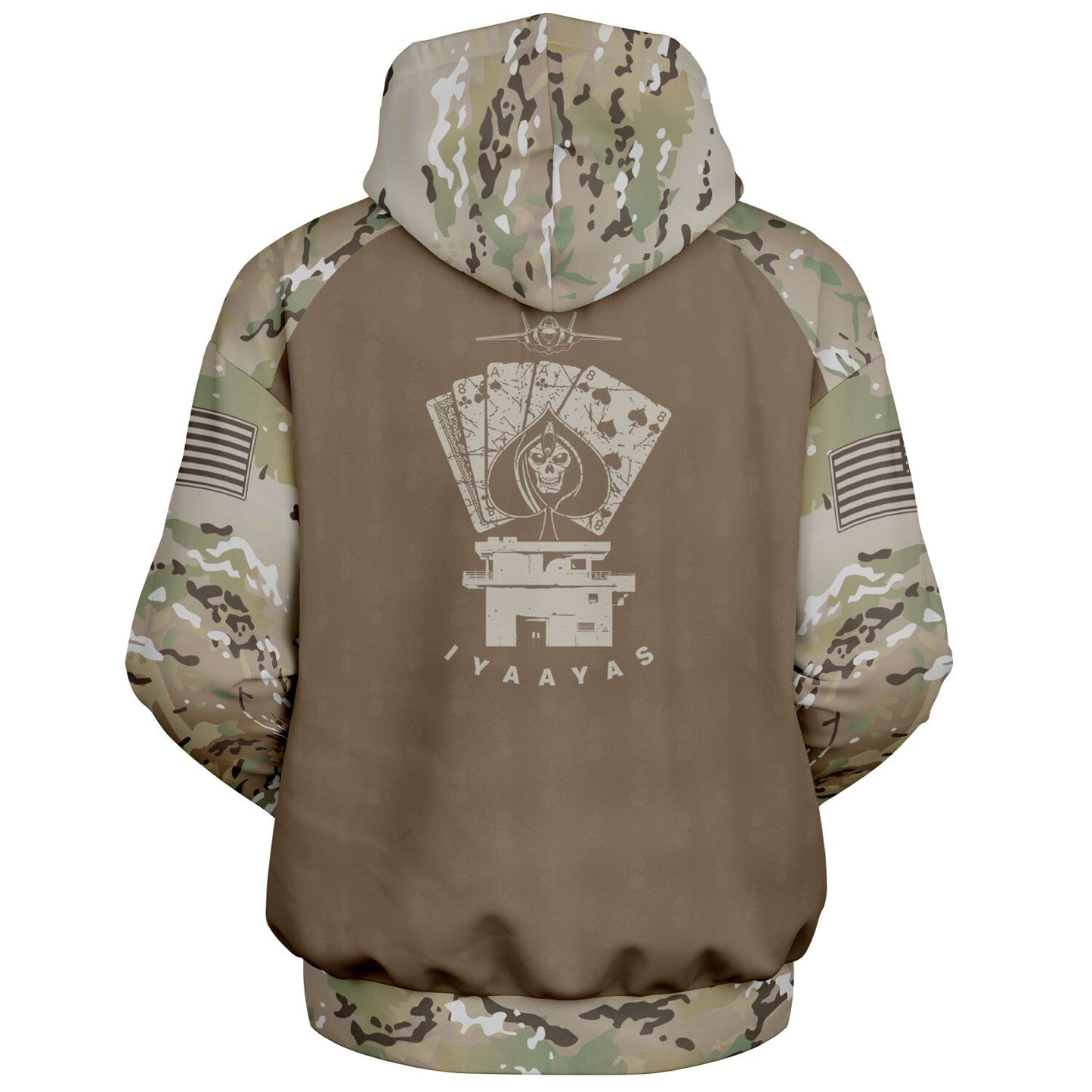 USAF AMMO OCP Style F-35 dropping JDAM Aces and Eights Target IYAAYAS Heavyweight Oversized Cold Weather Pullover Hoodie - All Over Print