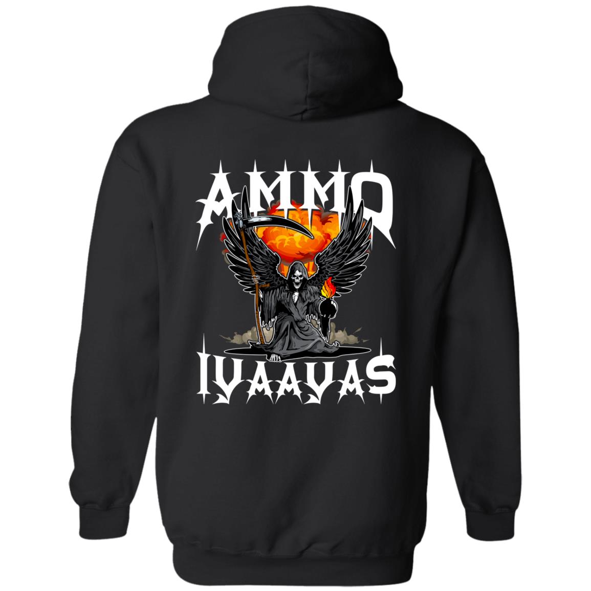USAF AMMO IYAAYAS Grim Reaper Sickle Flaming Pisspot Explosion Pullover Hoodie