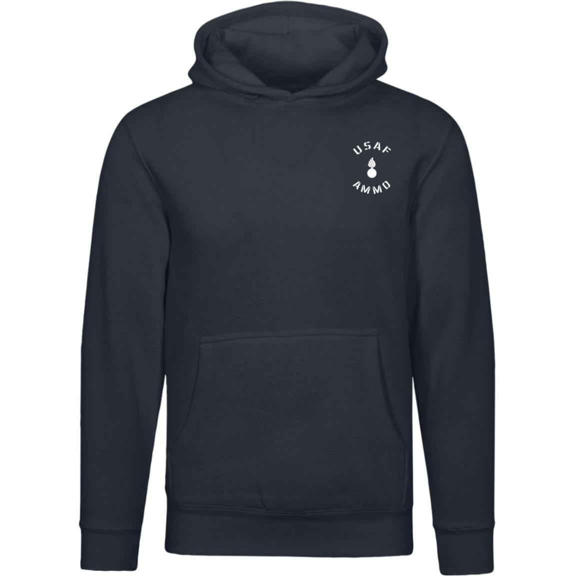 AMMO Skull Flaming Pisspot Crossed MK-84s IYAAYAS Putting Warheads On Foreheads Munitions Heritage LS14001 Lane Seven Unisex Premium Hoodie