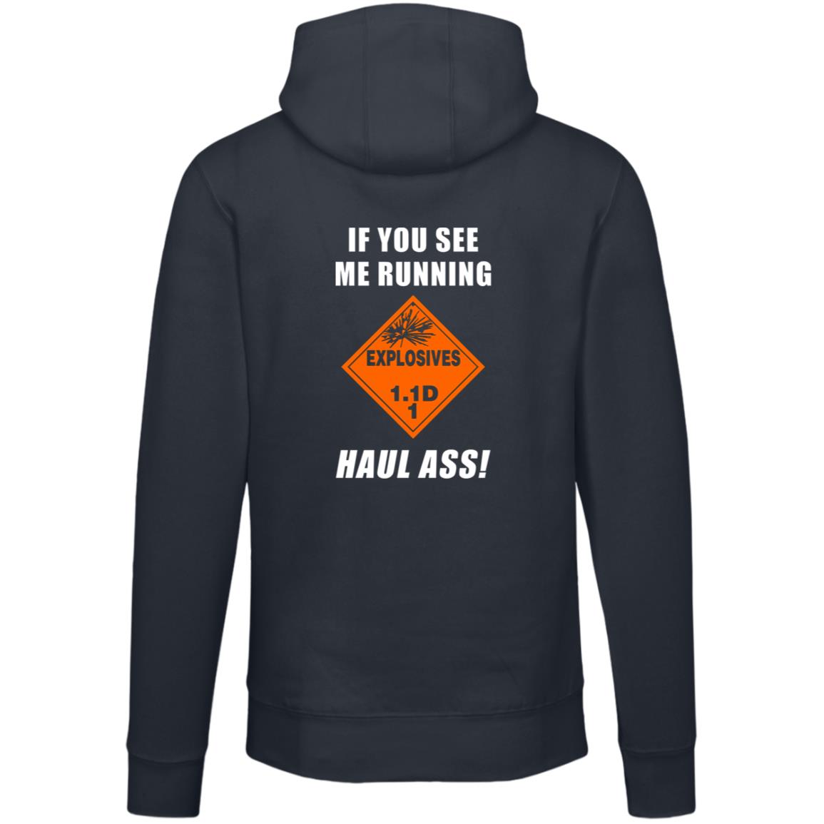 USAF AMMO Placard If You See Me Running Haul Ass LS14001 Lane Seven Unisex Premium Hoodie
