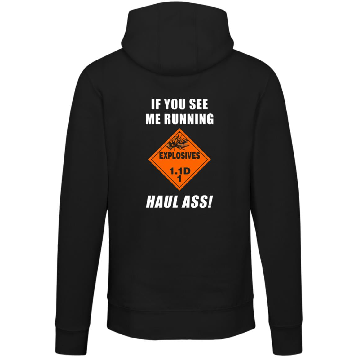 USAF AMMO Placard If You See Me Running Haul Ass LS14001 Lane Seven Unisex Premium Hoodie