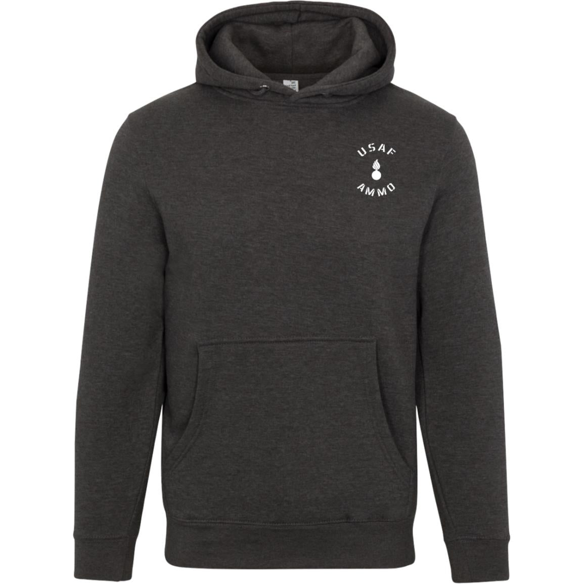 AMMO Skull Flaming Pisspot Crossed MK-84s IYAAYAS Putting Warheads On Foreheads Munitions Heritage LS14001 Lane Seven Unisex Premium Hoodie