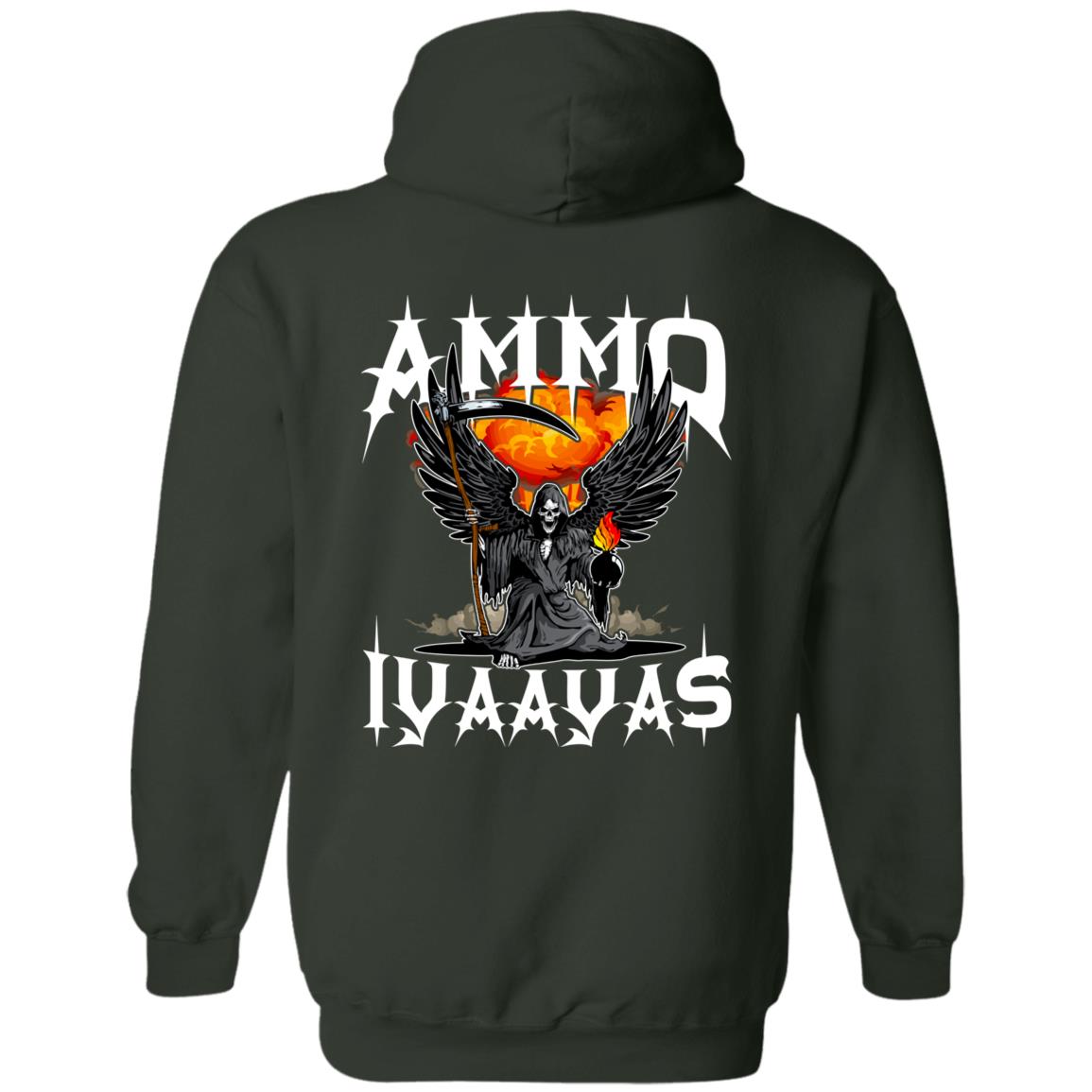 USAF AMMO IYAAYAS Grim Reaper Sickle Flaming Pisspot Explosion Pullover Hoodie