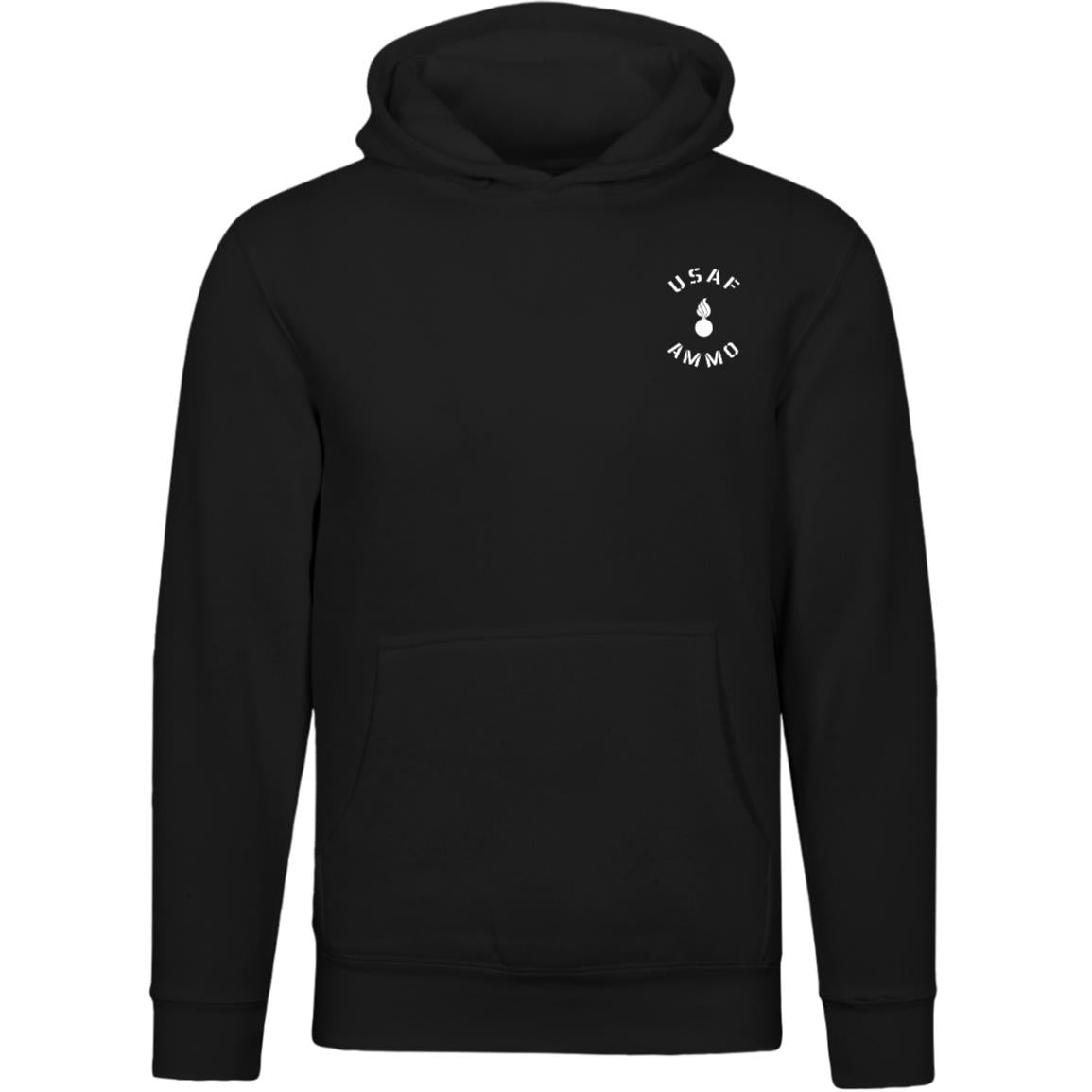 AMMO Skull Flaming Pisspot Crossed MK-84s IYAAYAS Putting Warheads On Foreheads Munitions Heritage LS14001 Lane Seven Unisex Premium Hoodie