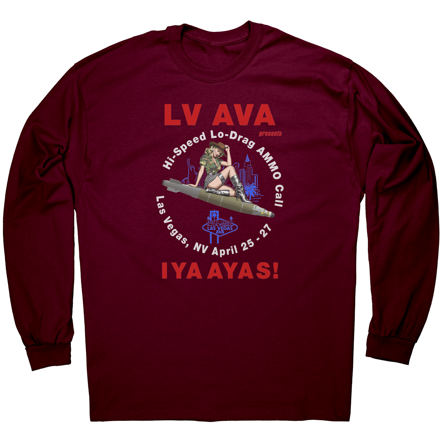 LV_AVA_Hi-Speed_Lo-Drag_AMMO_Call_Pin-Up_Maroon_Mockup.png