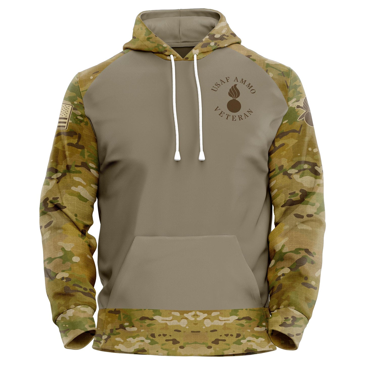 USAF AMMO Veteran OCP Pattern Style Fashion Hoodie - All Over Print