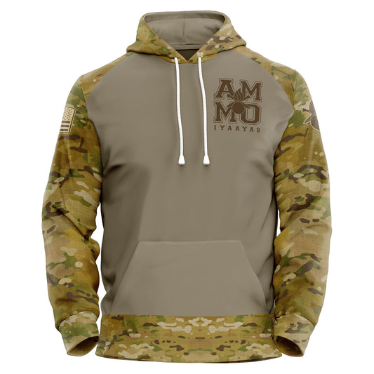 USAF AMMO Veteran OCP Pattern Square Logo With Pisspot Style Fashion Hoodie - All Over Print