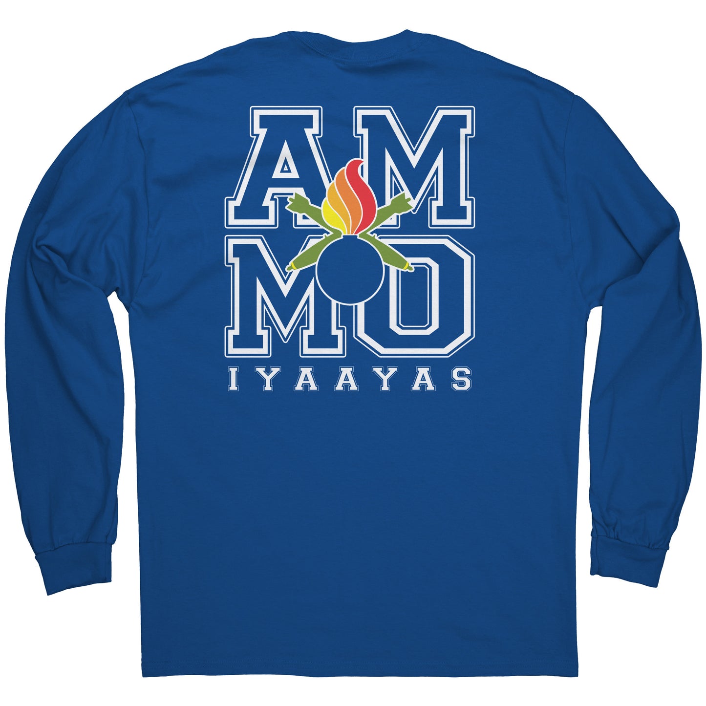 USAF AMMO Square Logo With Colored Pisspot MK-82s and IYAAYAS Mens Long Sleeve Shirt