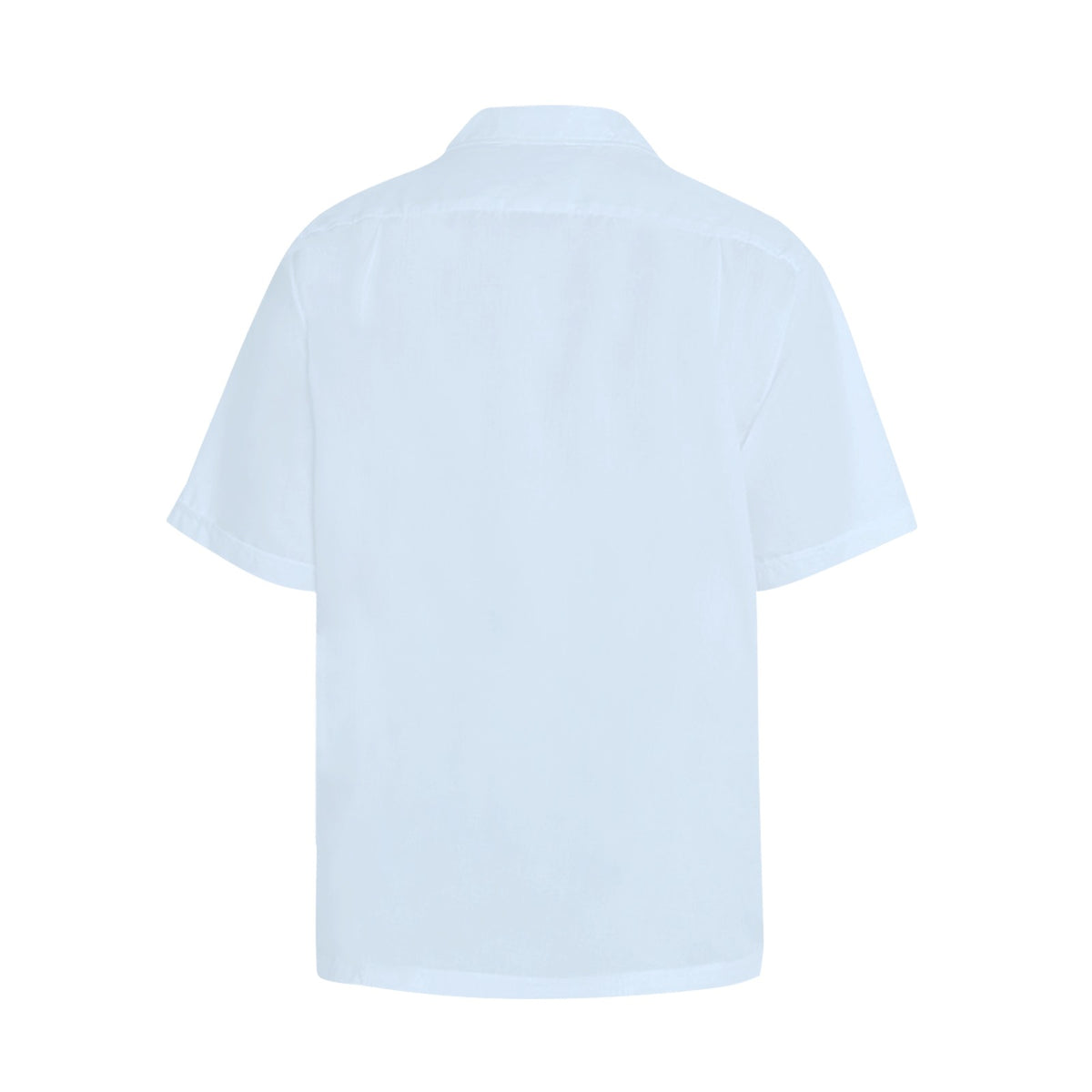 Blues Colored Shirt With Dark Blue Crooked Loosened Tie with Pisspot On It Hawaiian Shirt With Left Chest Pocket