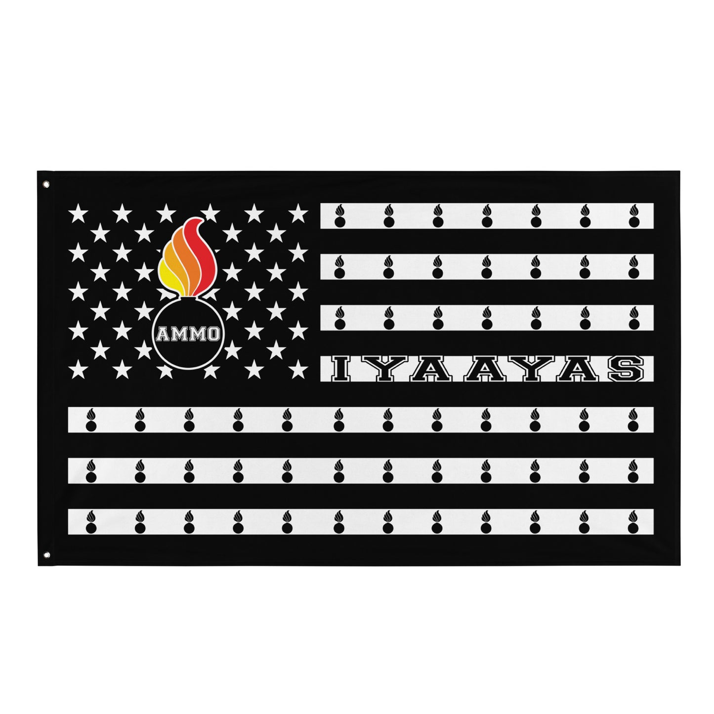 USAF AMMO Stars And Stripes with small Pisspots on Each Stripe Plus IYAAYAS One-Sided Wall Flag