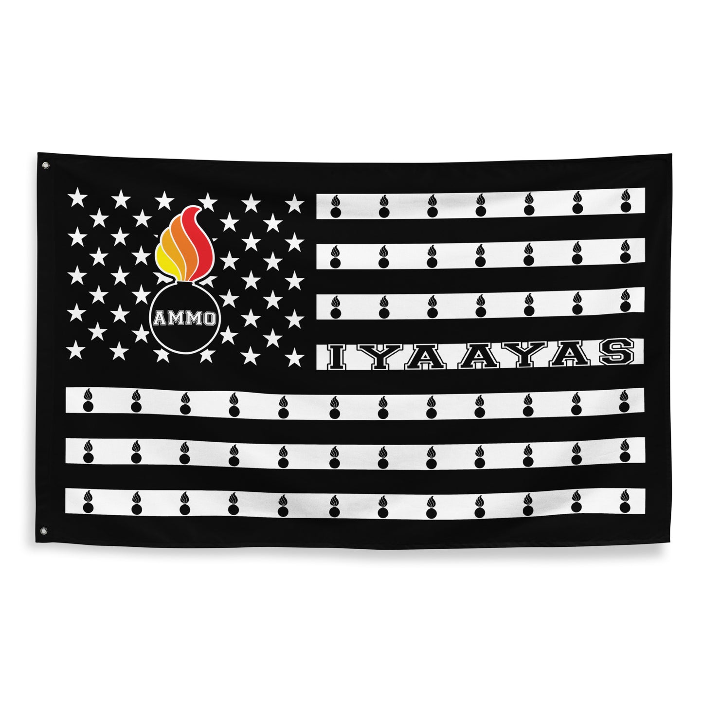 USAF AMMO Stars And Stripes with small Pisspots on Each Stripe Plus IYAAYAS One-Sided Wall Flag