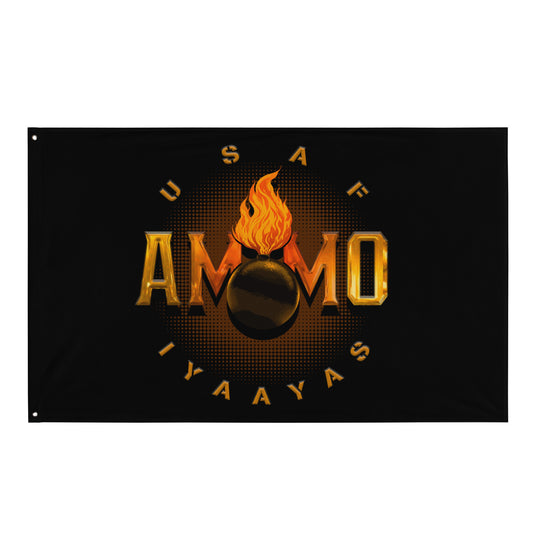 USAF AMMO IYAAYAS Glowing Background Pisspot One-Sided Wall Flag