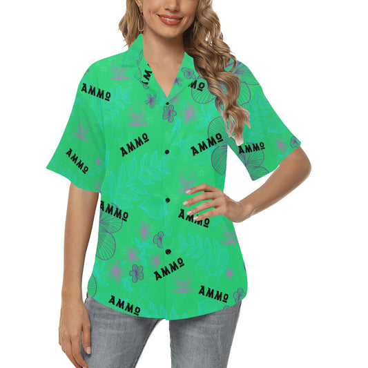 USAF AMMO Neon Green Pisspots and Subtle AF Vectors AMMO Pride Womens Hawaiian Shirt