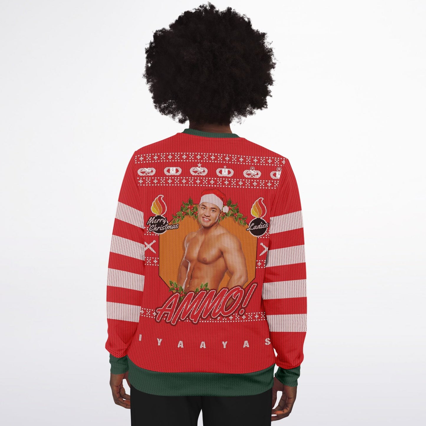 AMMO Christmas Party Pisspot IYAAYAS Sexy Santa Womens Sweatshirt