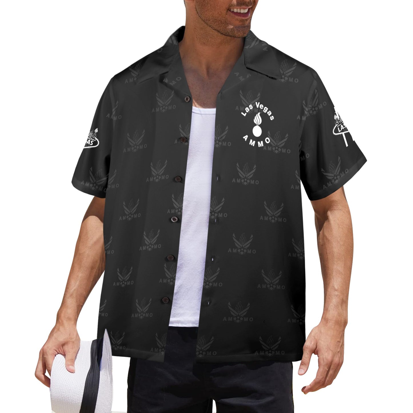 LV AVA Official Black and White Version Mens Hawaiian Shirt