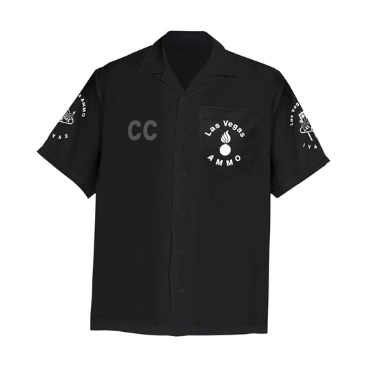 Las Vegas AVA CC 2026 USAF AMMO Grim Reaper Pisspots IYAAYAS Mens Black V3 Event Hawaiian Shirt with Front Left Chest Pocket