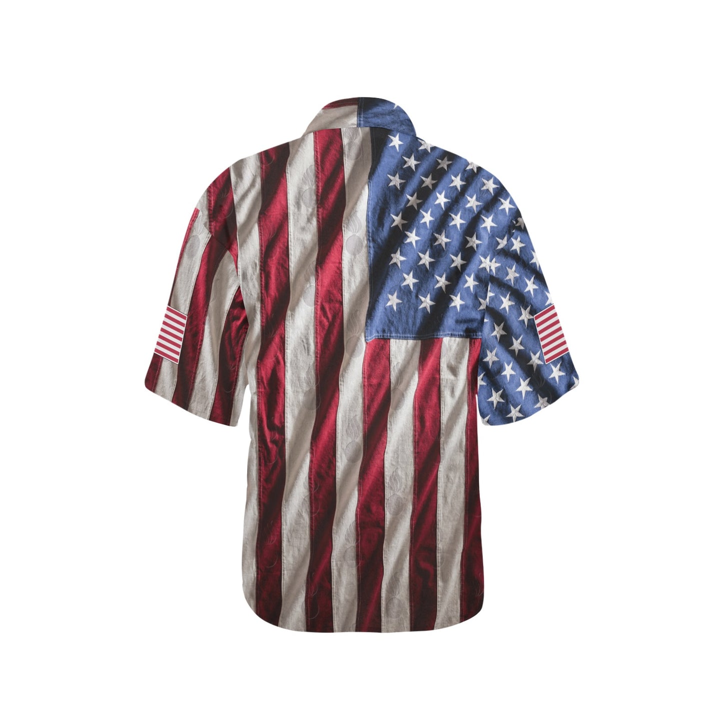 USA 250th Anniversary Freedom American Flags and Gold Eagle Logo with Subdued Pisspots Womens Version Hawaiian Shirt