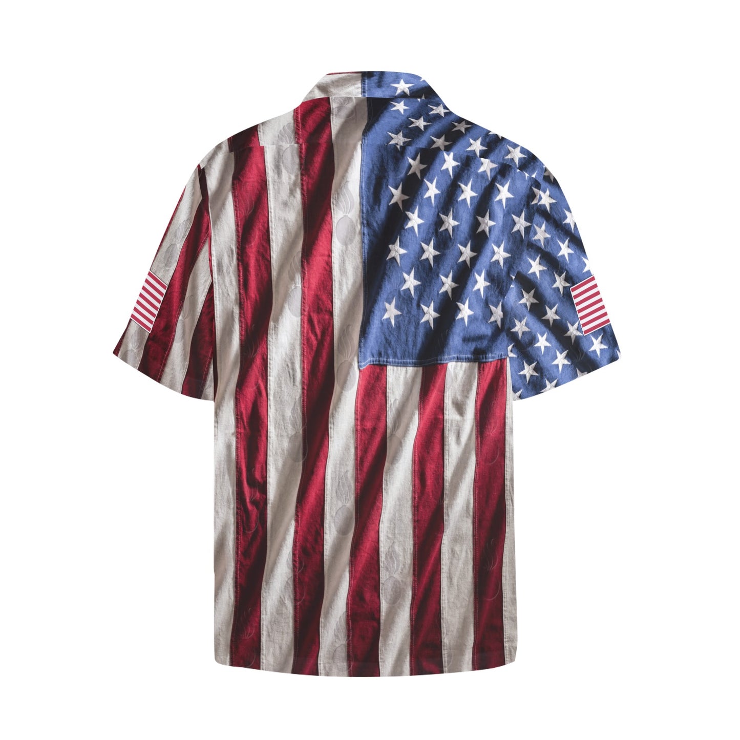 USA 250th Anniversary Freedom American Flags and Gold Eagle Logo with Subdued Pisspots Hawaiian Shirt With Left Chest Pocket