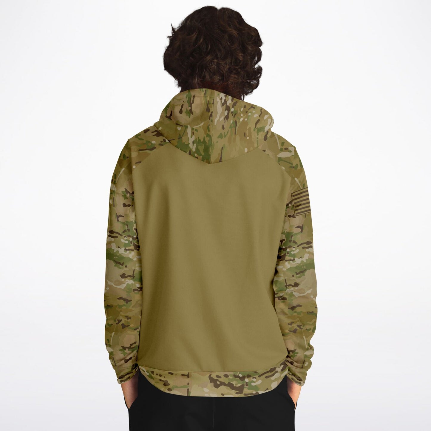 OCP Pattern American Flag Right Sleeve Stars Forward Style Fashion Hoodie - All Over Print