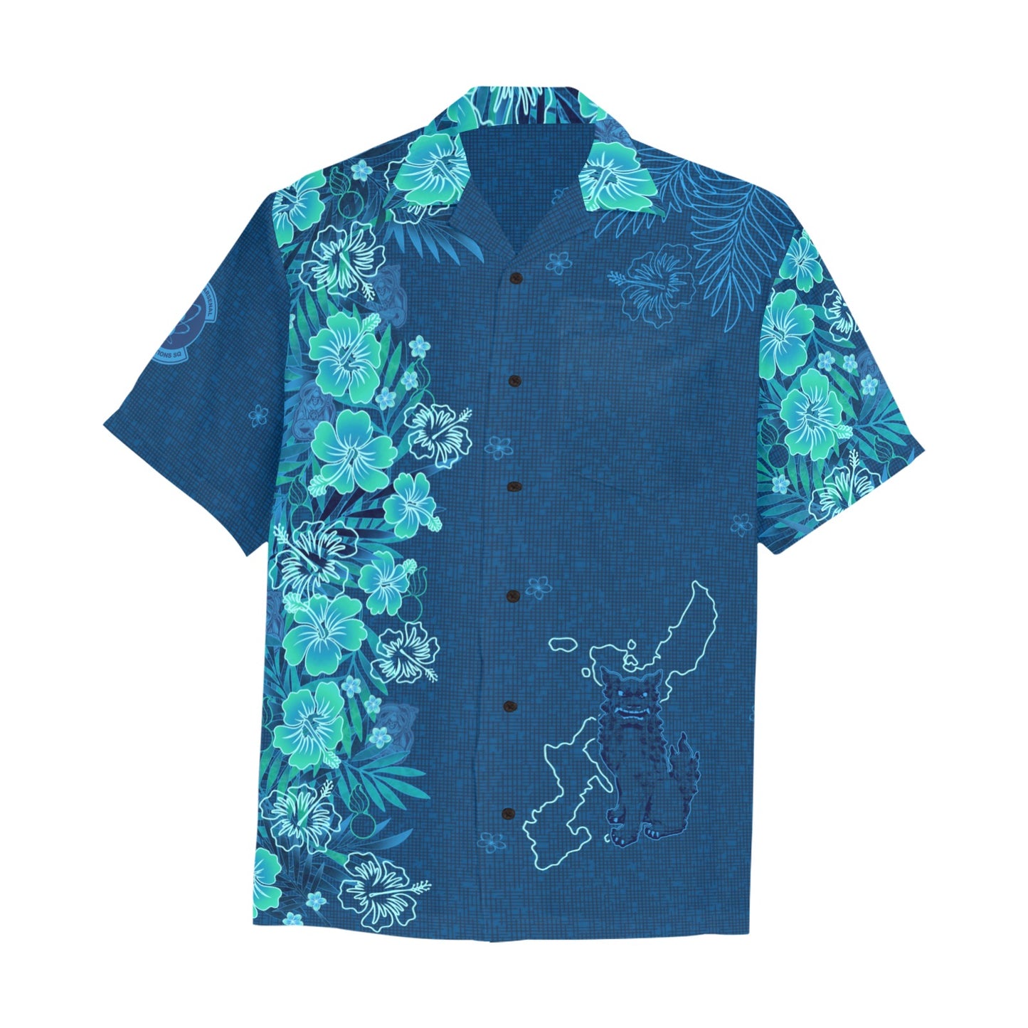 18 MUNS Updated USAF AMMO Kariyushi Okinawan style Men’s Hawaiian Shirt with Left Chest Pocket
