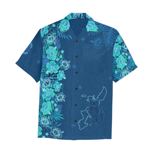 18 MUNS Updated USAF AMMO Kariyushi Okinawan style Men’s Hawaiian Shirt with Left Chest Pocket