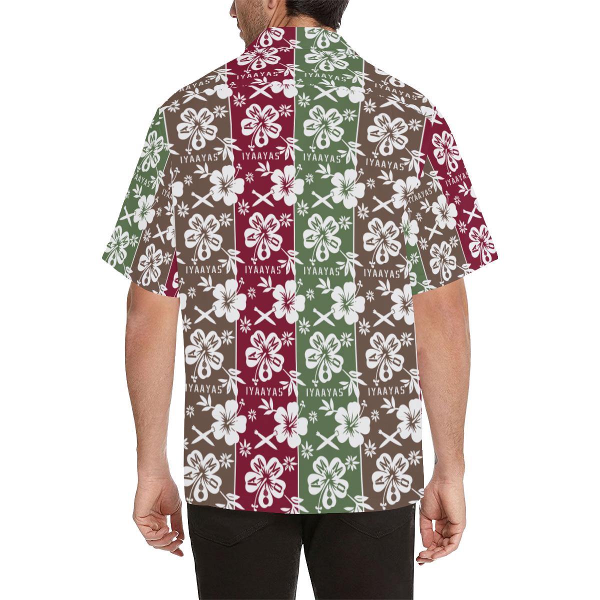 AMMO Hawaiian Shirt Vertical Rows of Flowers AMMO and IYAAYAS - AMMO Pisspot IYAAYAS Gear